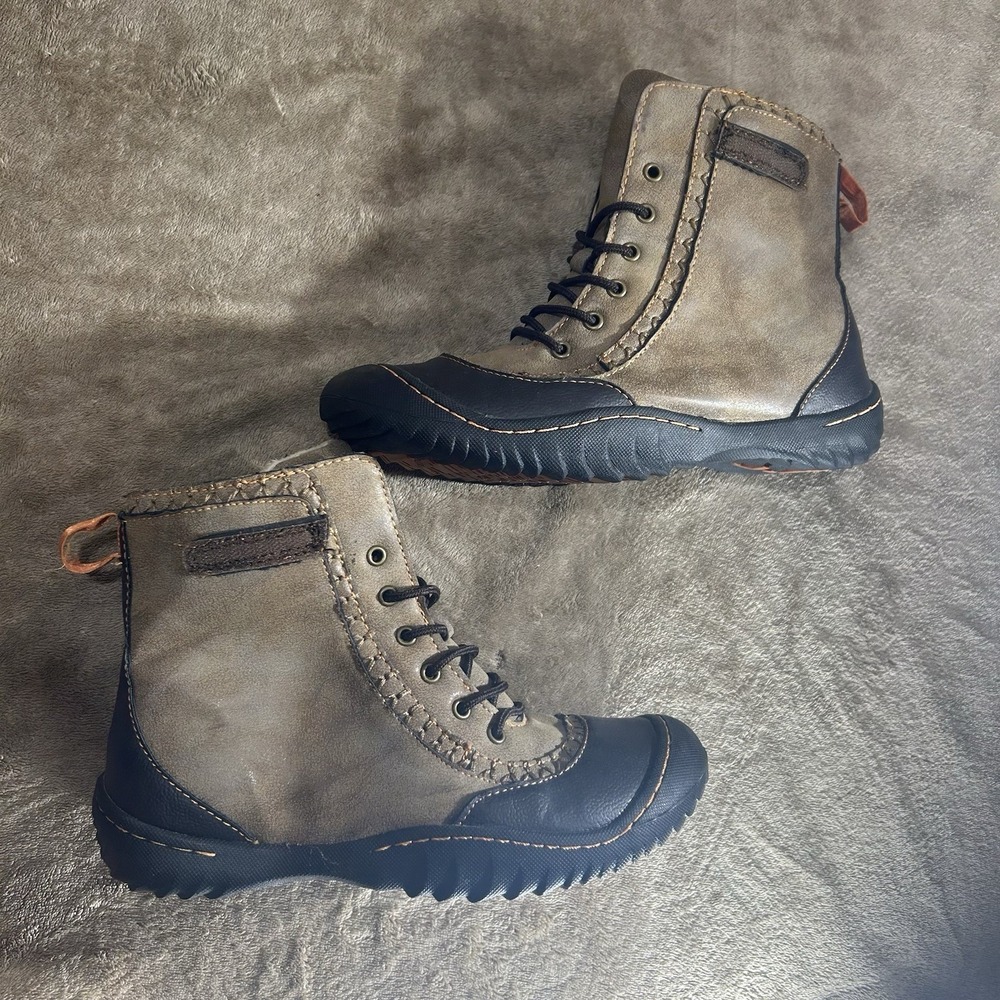 J-41 Jeep Engineered Womens Vegan Faux Fur Winter Boots Size 8 M‎ Brown Black